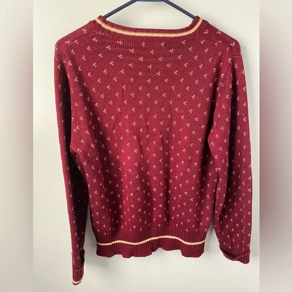 Vintage Peabody maroon and gold sweater - Picture 7 of 7
